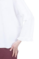 MADAME VENICE Blusa girocollo ampio<BR/> Bluse Bianco CLAUDETTE B.CO 