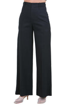 ALYSI Pantalone ampio in lino stretch Pantaloni Nero 116112-P6005 NE 