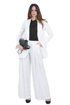 SEMICOUTURE Pantalone Adelina rigato<BR/> Pantaloni B.colana/nero ADELINA-Y6SI65 RG107 