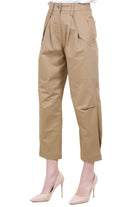 8PM Pantaloni Carrot Fit con Pences Strutturate - Cammello Pantaloni Tabacco PERTH-61P01 053 