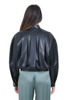 SEMICOUTURE Naia bomber in similpelle<BR/> Bomber Nero NAIA-Y6ST30 Y69-0 
