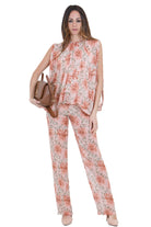 SEMICOUTURE Natalia pantalone stampa fiore Pantaloni Fiore/terra NATALIA-Y6SS38 FLW58 