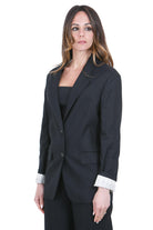 ALYSI Blazer monopetto in lino stretch Blazer Nero 116805-P6005 NE 
