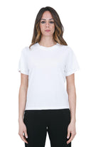 POMANDERE T-shirt girocollo in jersey di cotone T- Shirt Bianco ottico 261-D180-61112 100 