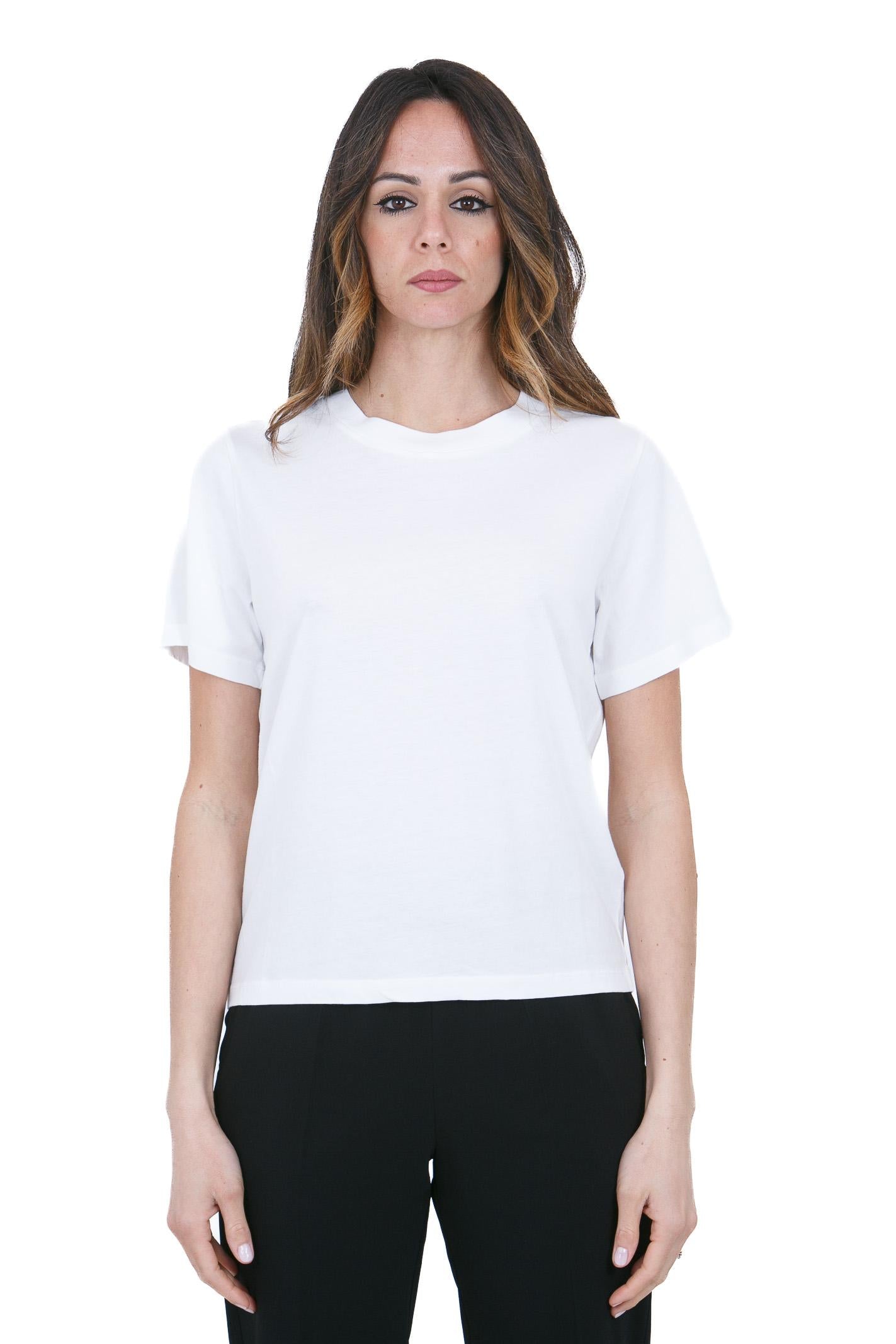 POMANDERE T-shirt girocollo in jersey di cotone T- Shirt Bianco ottico 261-D180-61112 100 