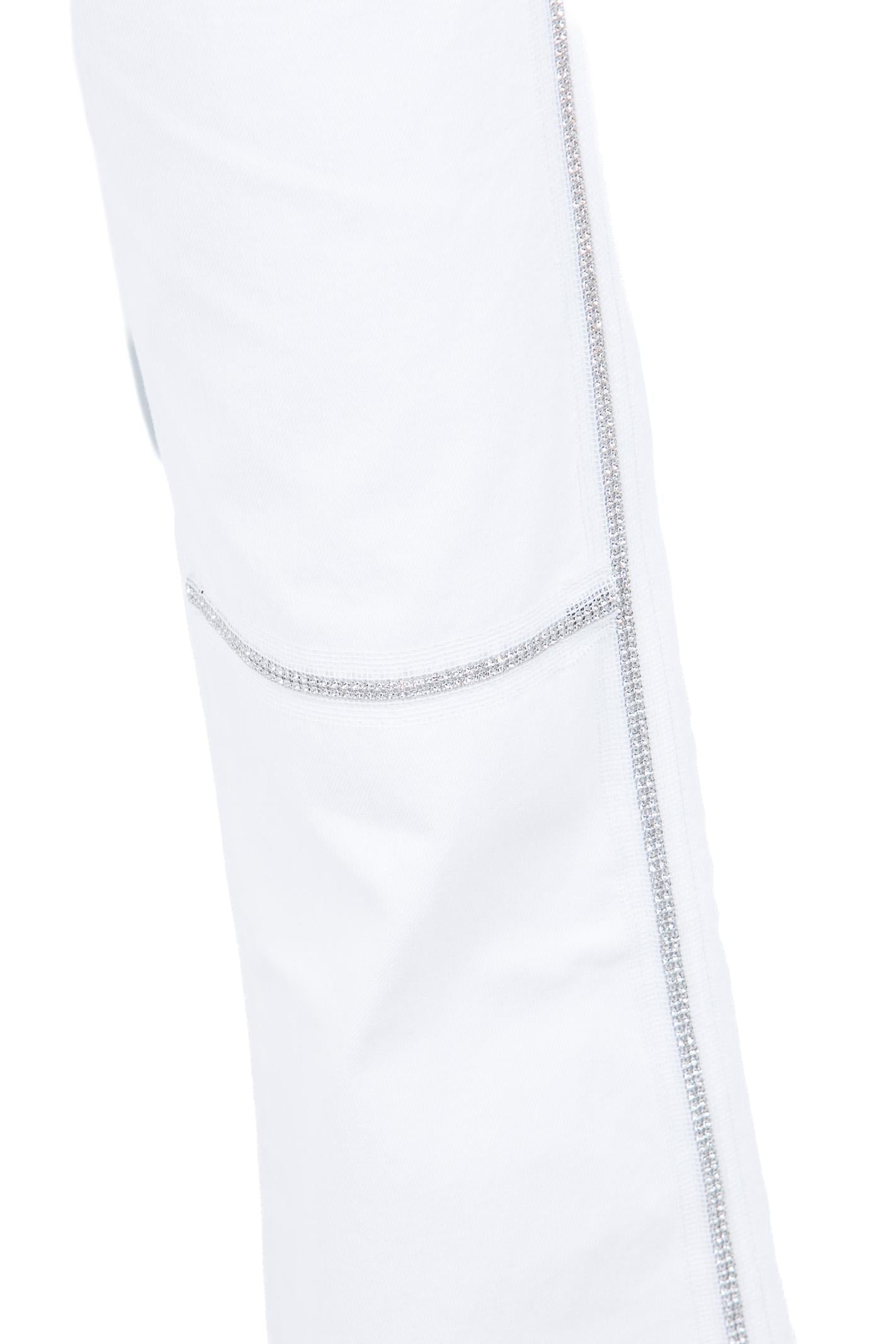 CIRCUS HOTEL  Jeans White strass H6SY45 DNM05 