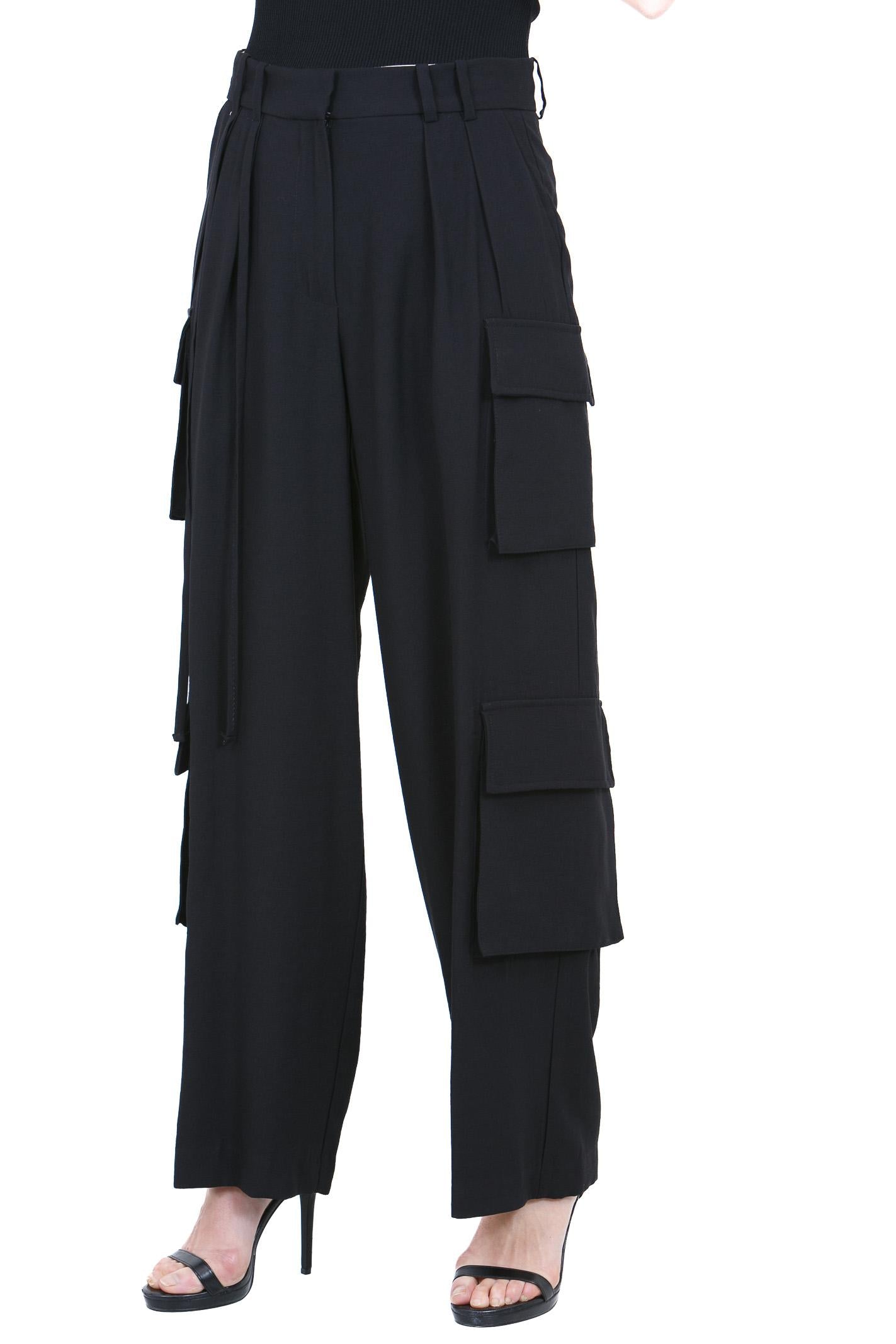 MANILA GRACE  Pantaloni Nero P204VU MA001 
