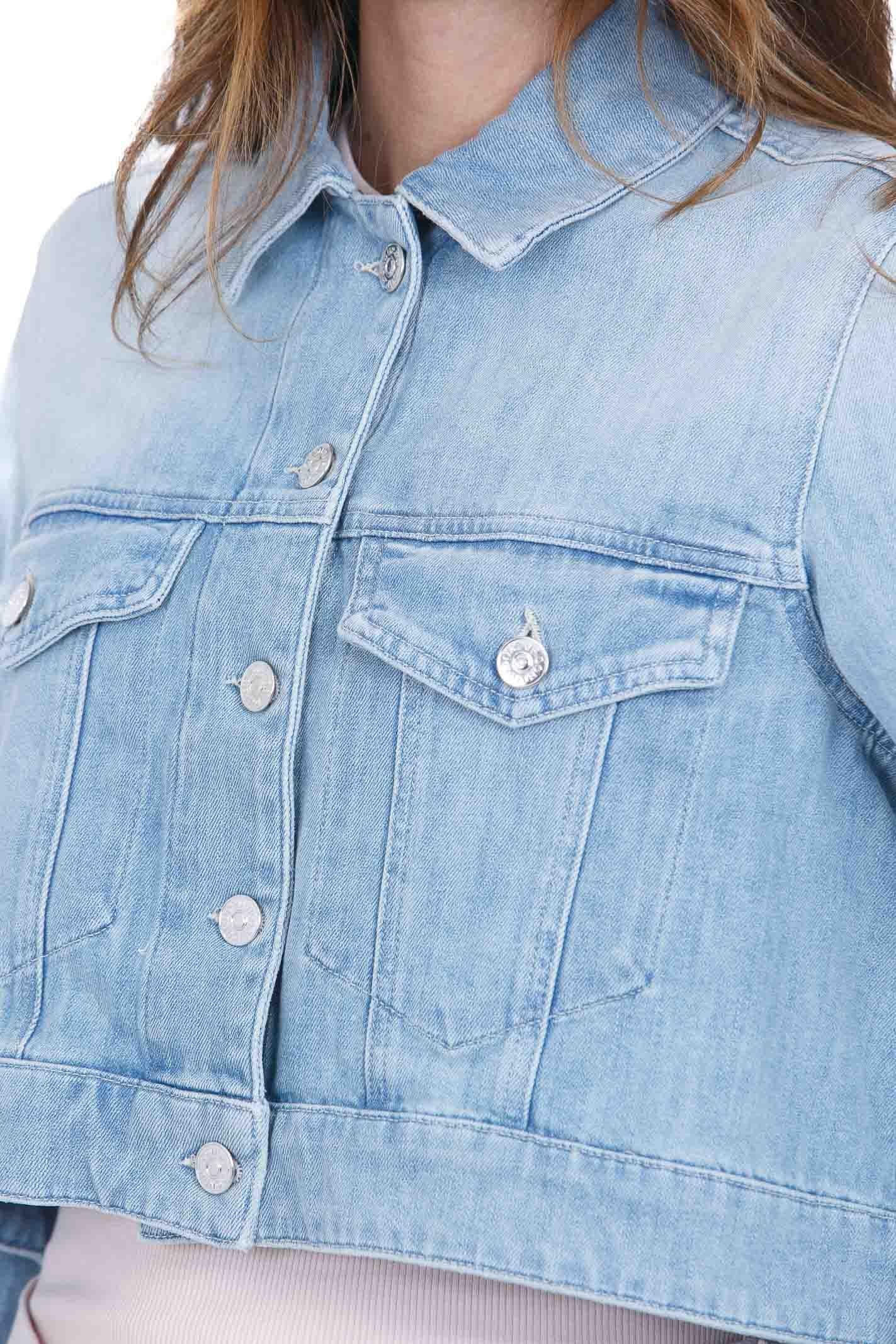 DONDUP Giubbotto in denim cropped Giubbotti Blu DJ753DS0107DMB2 800 