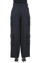 MANILA GRACE  Pantaloni Nero P204VU MA001 