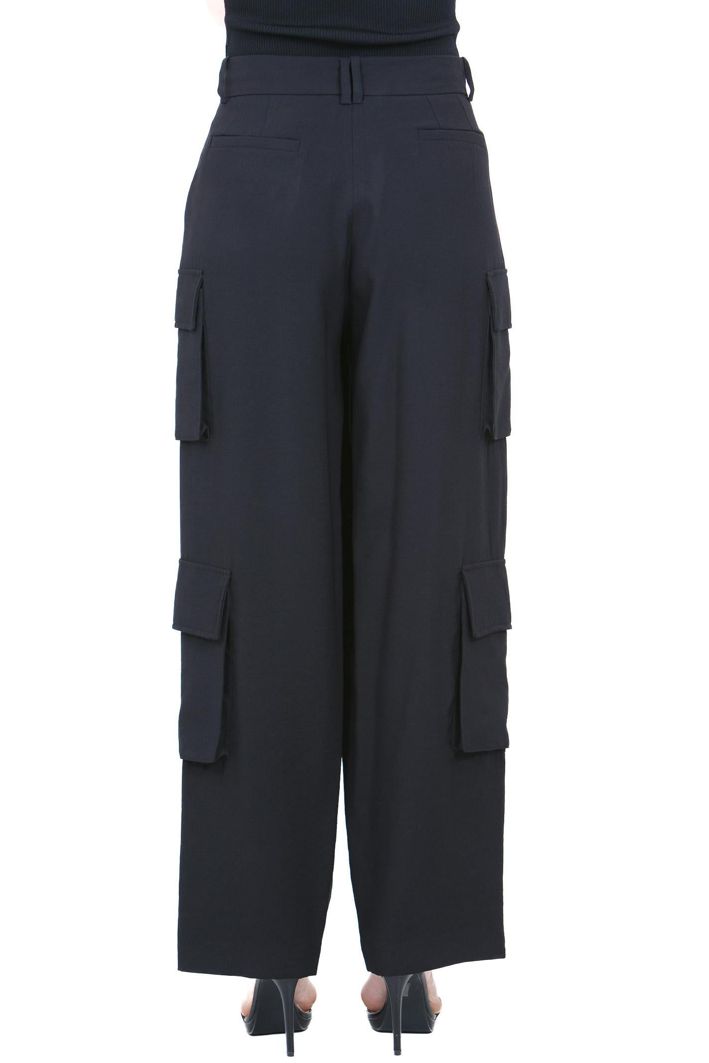 MANILA GRACE  Pantaloni Nero P204VU MA001 