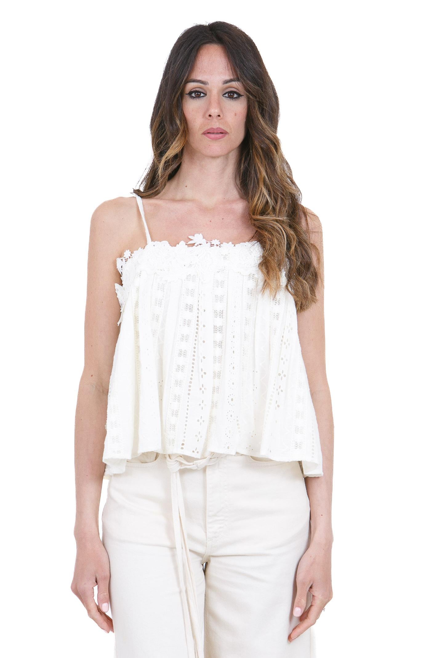 FEEKA Aby blusa con bretelline sottili<BR/> Bluse White ABY-6CHE0136 01013 