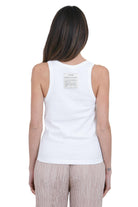 ALYSI Canotta con ricamo Canotte Latte 116423-P6027 LT 