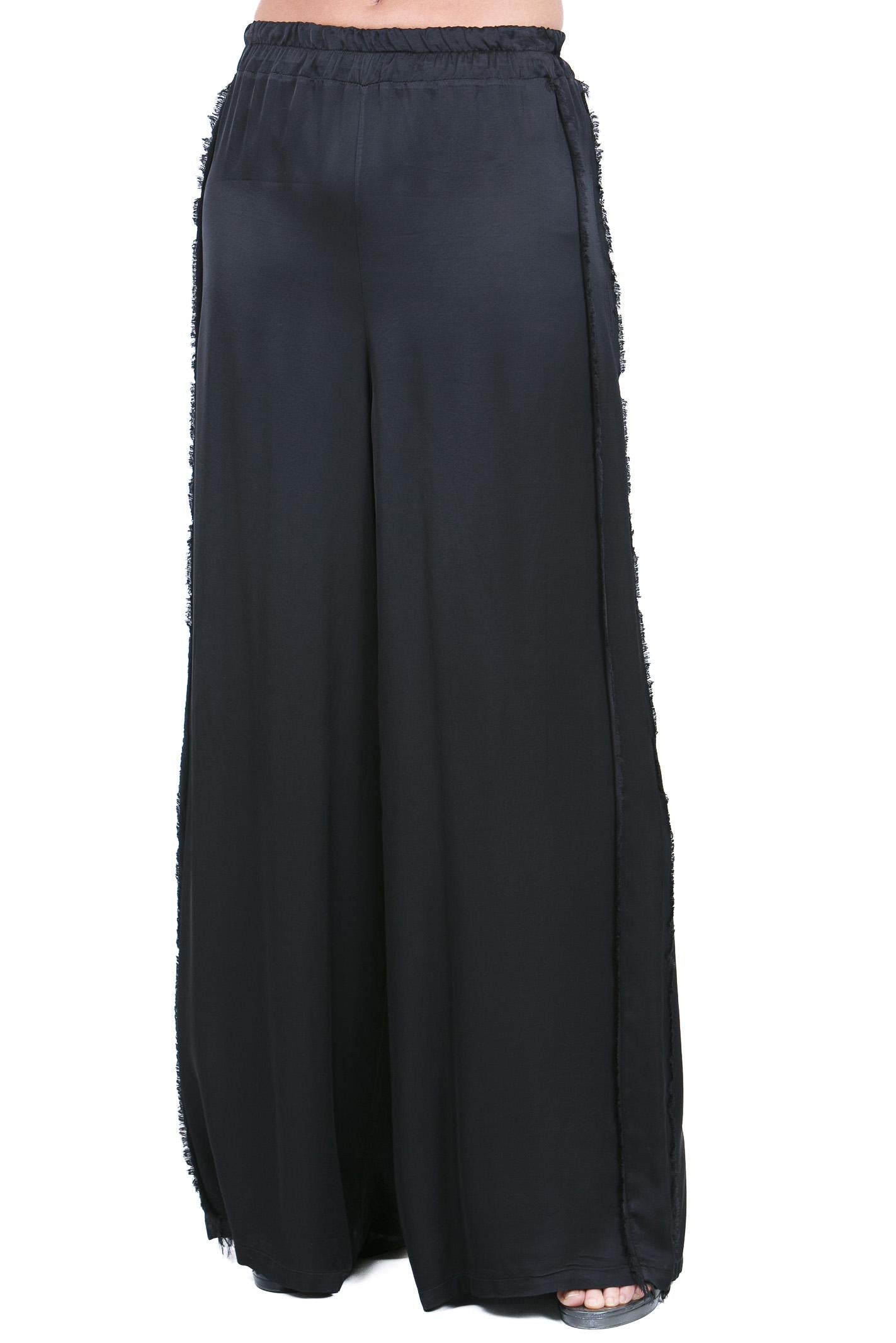 MANILA GRACE  Pantaloni Nero P175VU MA001 