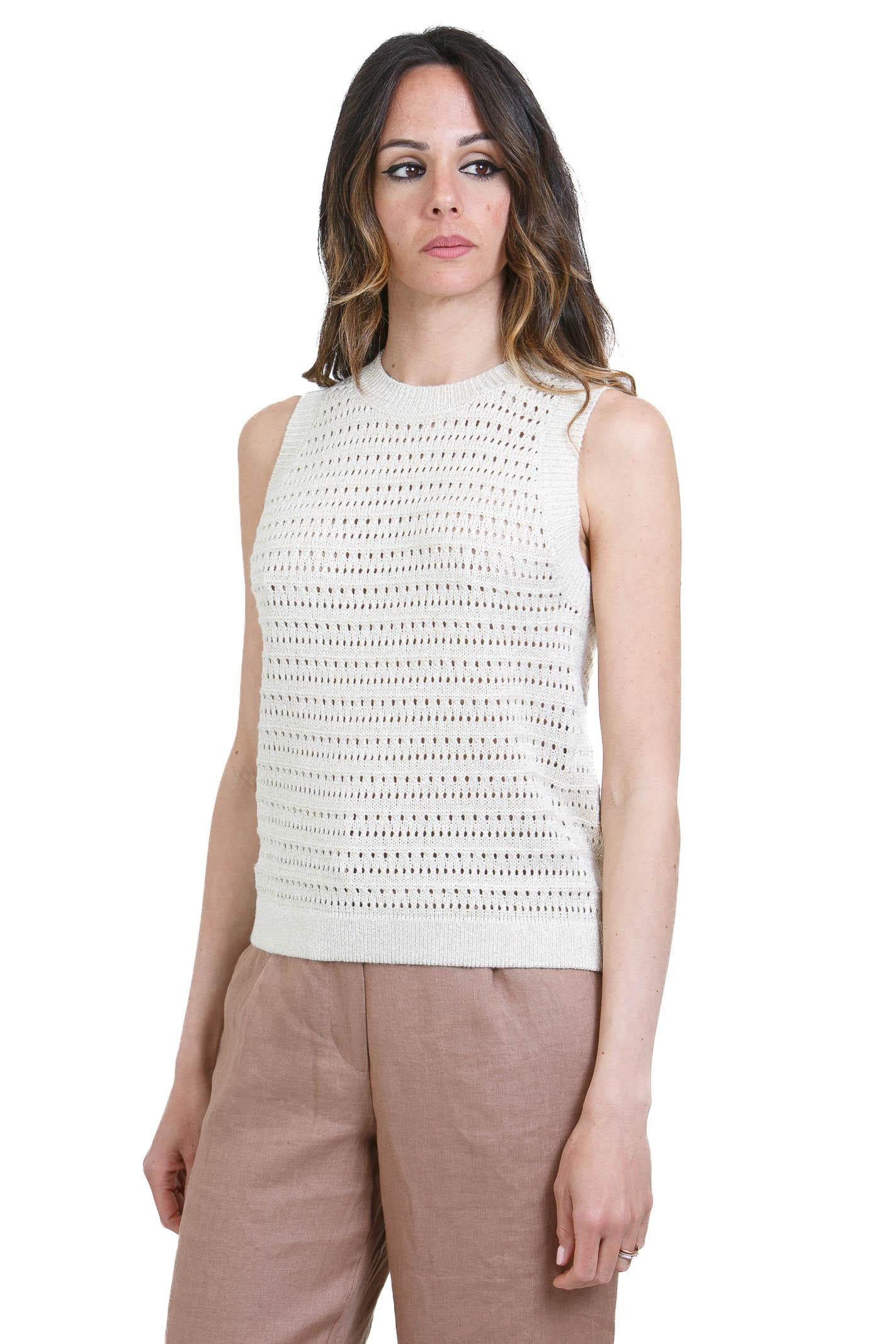 NOT SHY  Top Ecru/lurex TITA-NF0G000VIC005 E/L 