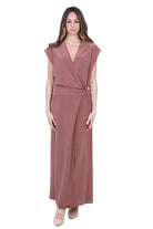 ALYSI Abito lungo incrociato seta a mano Abiti Blush 116342-P6209 BLUSH 