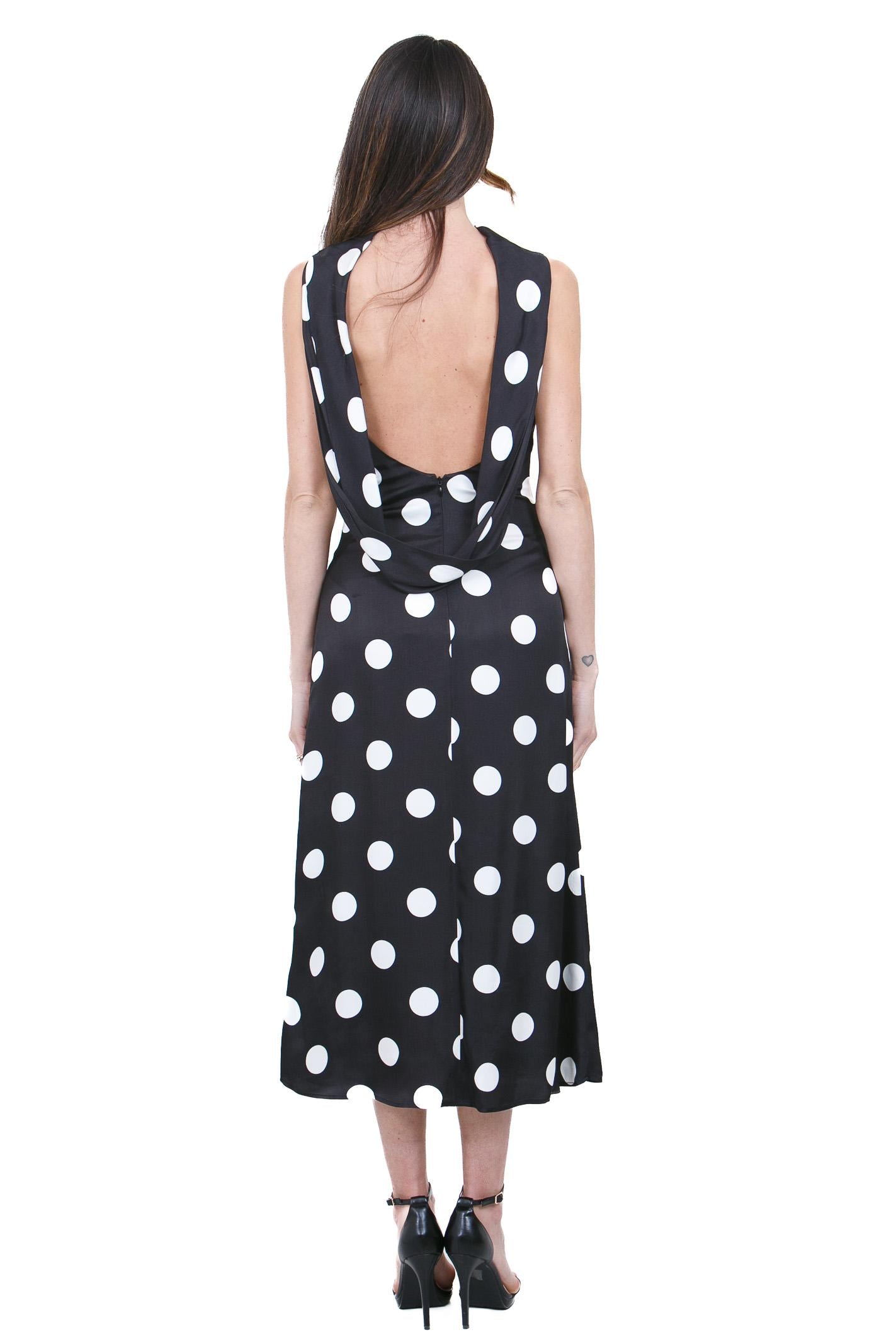 MAR DE MARGARITAS  Abiti Pois grande nero VERA-01582-TMTR0025 NE140 