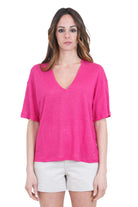DES PETIT HAUTS  T- Shirt Fuxia HANNABELLE-1E260222 11033 