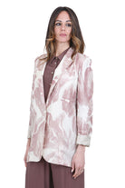 ALYSI Blazer in seta stampata Blazer Cipria 116814-P6031 CP 