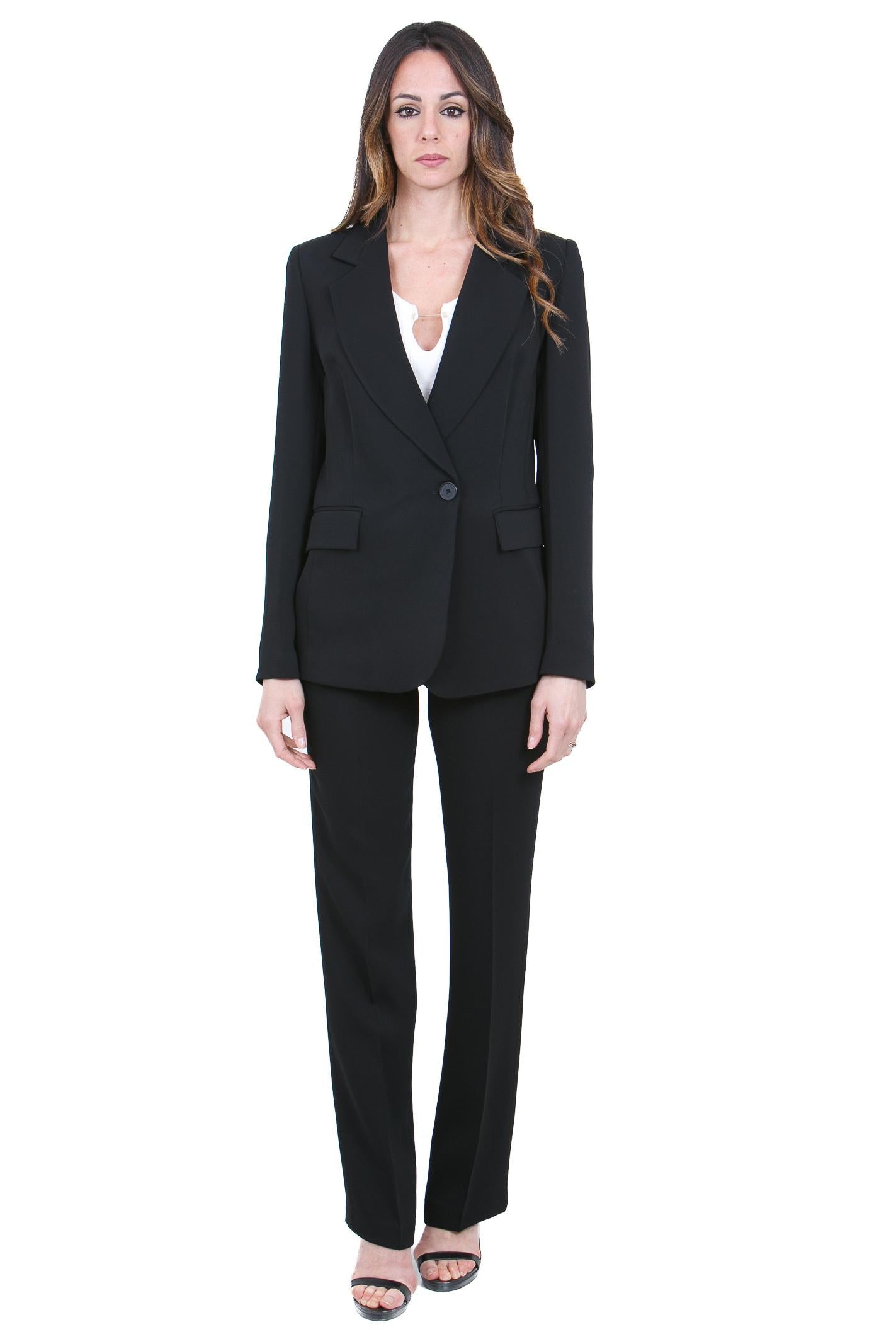 MANILA GRACE  Pantaloni Nero P182VU MA001 