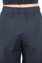 8PM Pantaloni Neri Culotte a Gamba Larga Pantaloni Nero AMBURGO-61P38 009 