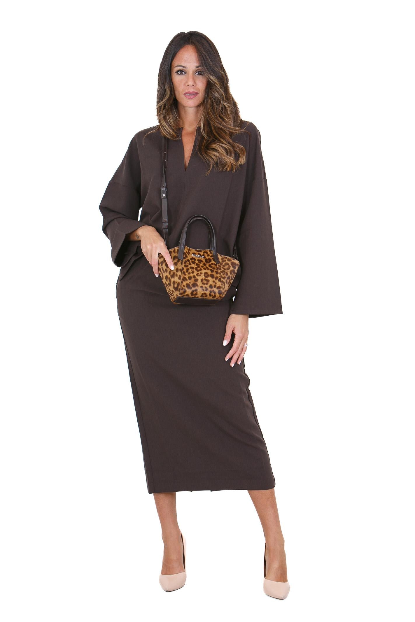 MADAME VENICE  Bluse Brown CLOTILDE CREPE TECNICO 