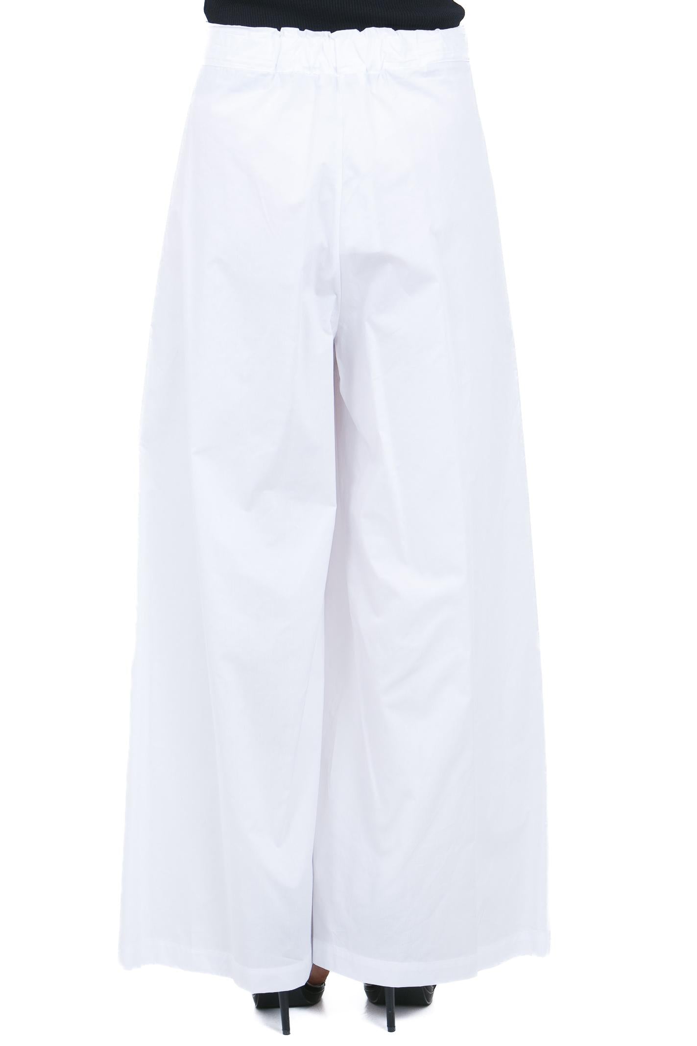 MANILA GRACE  Pantaloni Bianco ottico P069CU MA009 