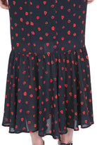 MAR DE MARGARITAS Denise abito lungo in georgette<BR/> Abiti Rose nero DENISE-01564-TMTI0001 NE134 