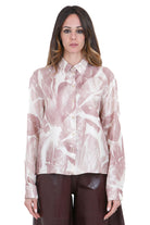 ALYSI Camicia fantasia in seta stampata Camicie Cipria 116267-P6031 CP 