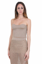 SIMONA CORSELLINI  Top Beige gold CPTOO0101 V0776 