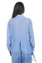 SEMICOUTURE Camicia rigata Leticia con fiocchi Camicie Alaska/bianco LETICIA-Y6SK58 RG106 