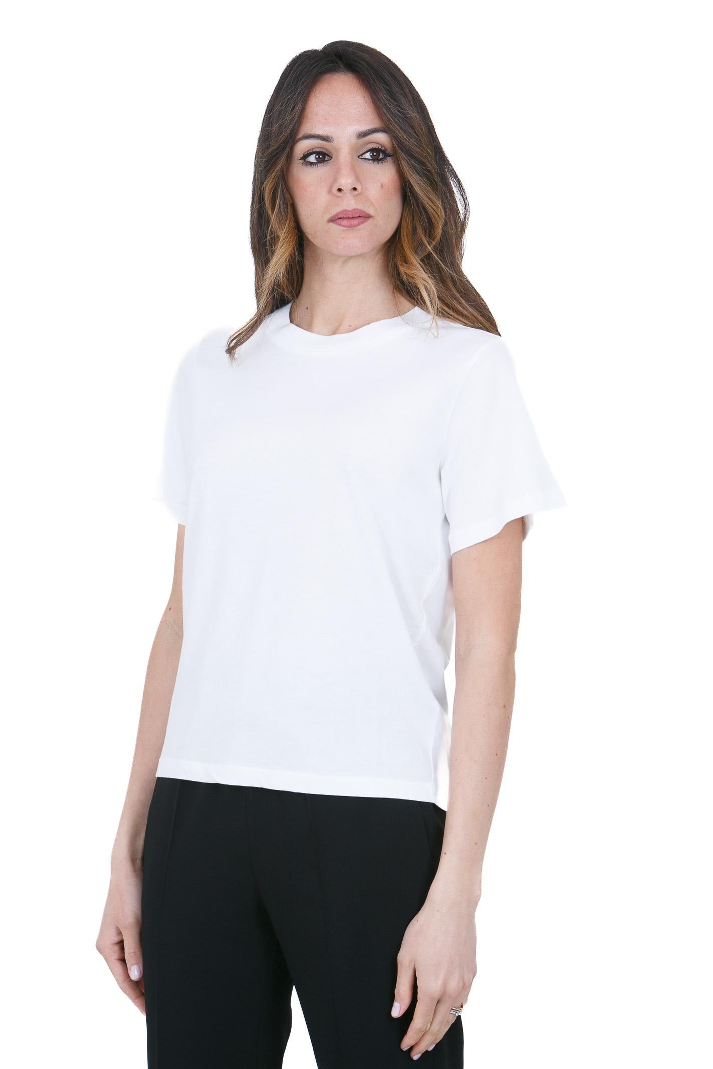POMANDERE T-shirt girocollo in jersey di cotone T- Shirt Bianco ottico 261-D180-61112 100 