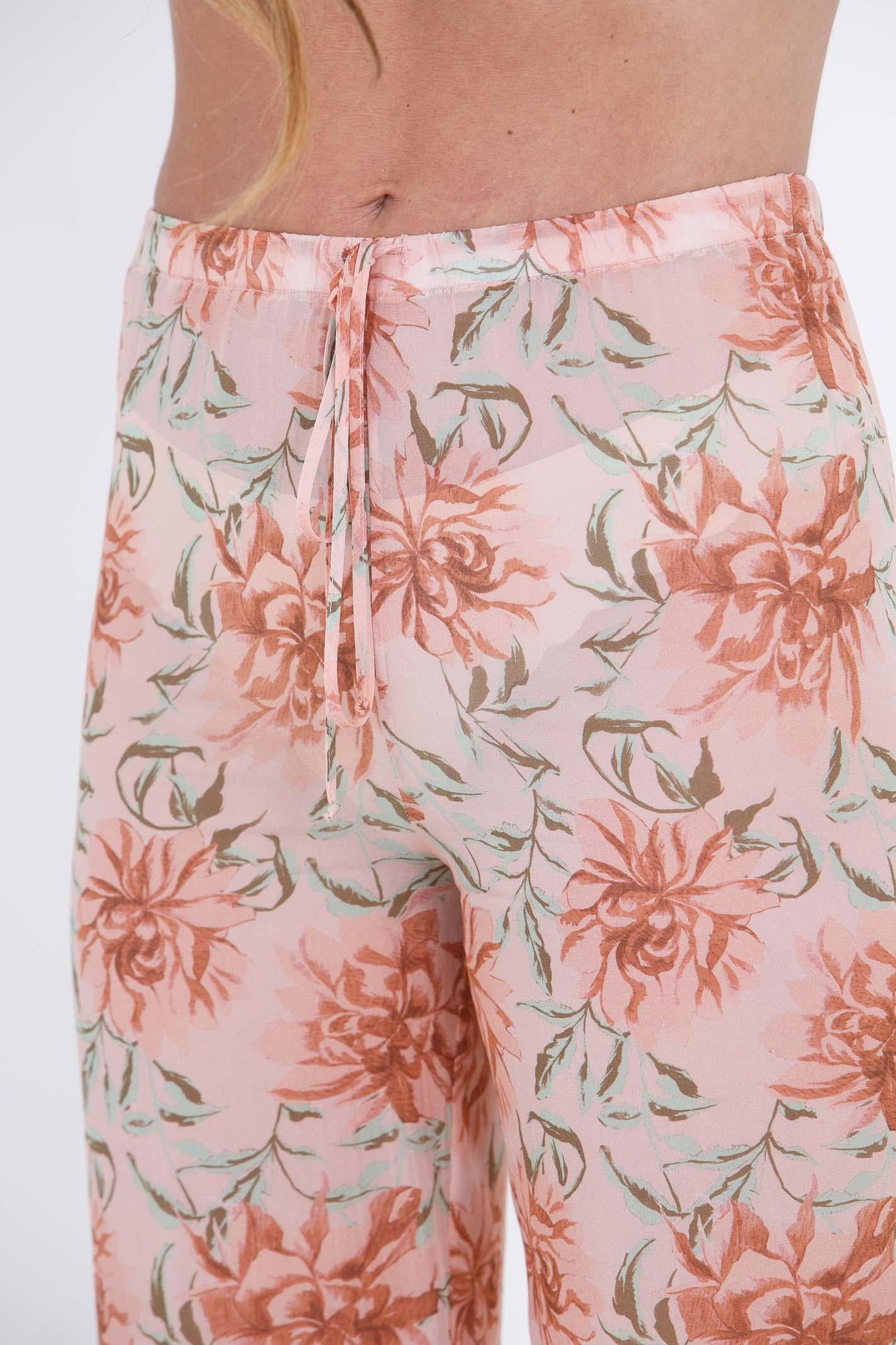 SEMICOUTURE Natalia pantalone stampa fiore Pantaloni Fiore/terra NATALIA-Y6SS38 FLW58 