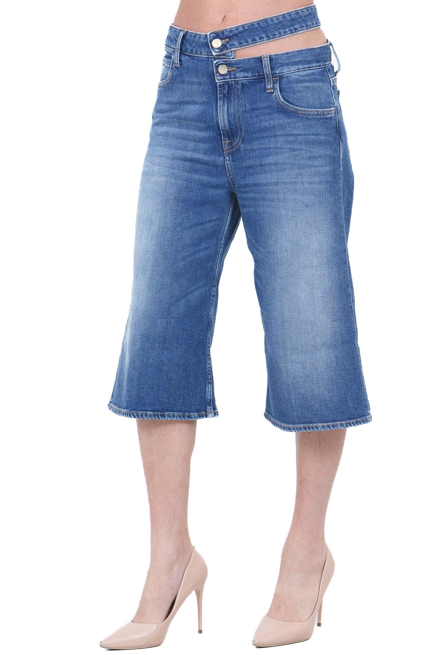 CYCLE Bermuda Missy wide leg con doppia cintura Bermuda Navy blue MISSY-362PB03 07 