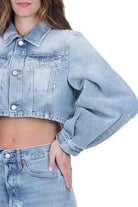CYCLE Giubbotto trucker Minny cropped Giubbotti Sky blue MINNY-M362JI01INNY 81 