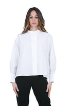 POMANDERE Camicia con abbottonatura girocollo Camicie Bianco ottico 261-9494-11633 100 