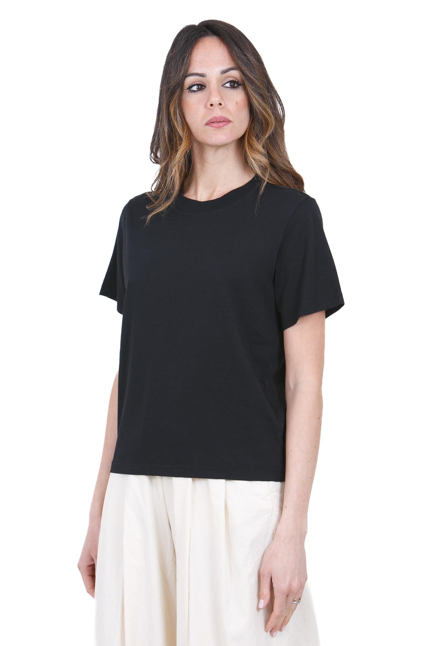 POMANDERE T-shirt girocollo in jersey di cotone T- Shirt Nero 261-D180-61112 999 