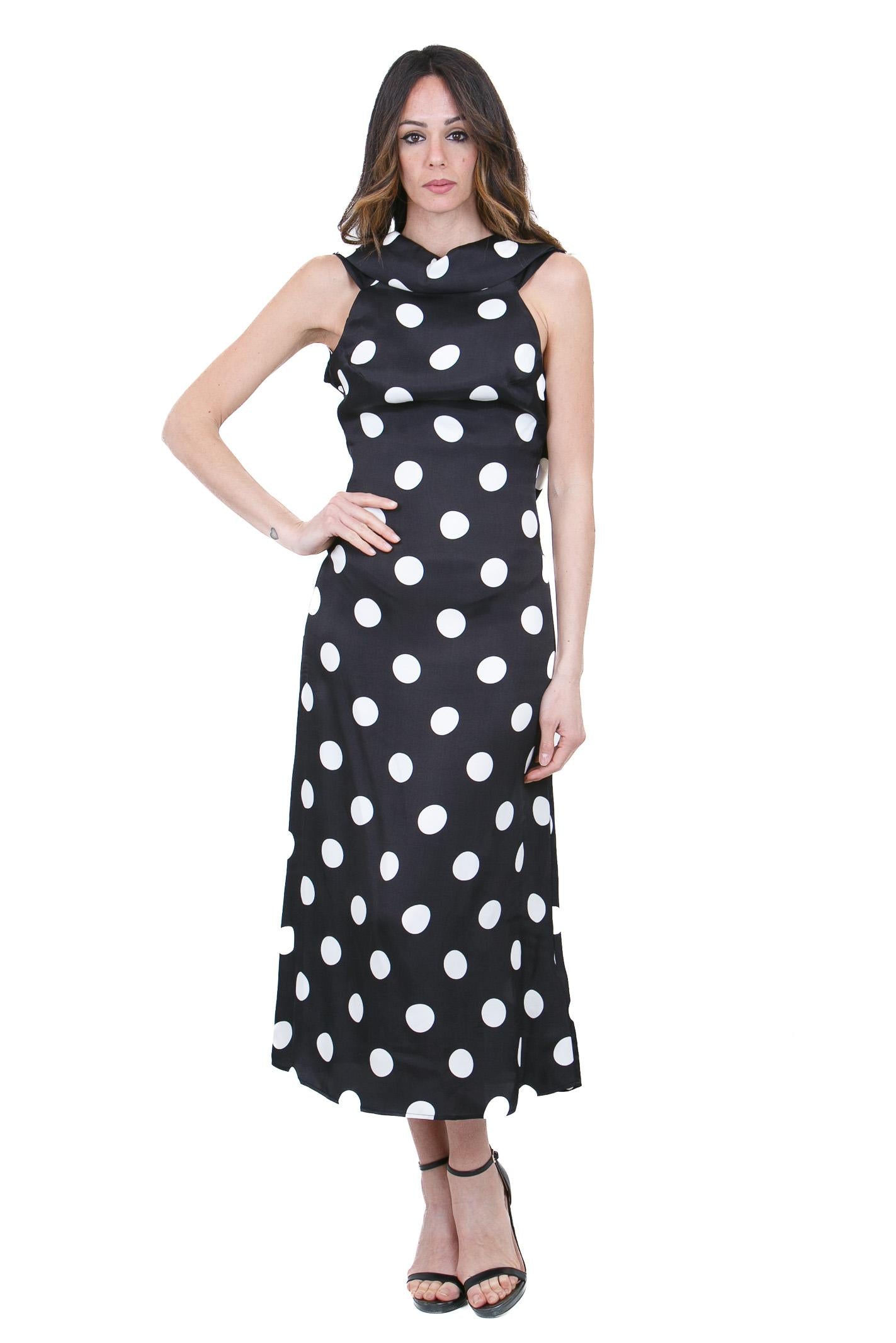 MAR DE MARGARITAS  Abiti Pois grande nero VERA-01582-TMTR0025 NE140 