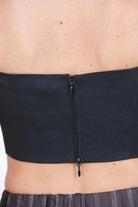 ALYSI Bustier in lino stretch Top Nero 116211-P6005 NE 