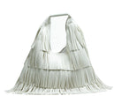 MANILA GRACE Borsa All Over Frangia Borse Off white B824EU MA043 