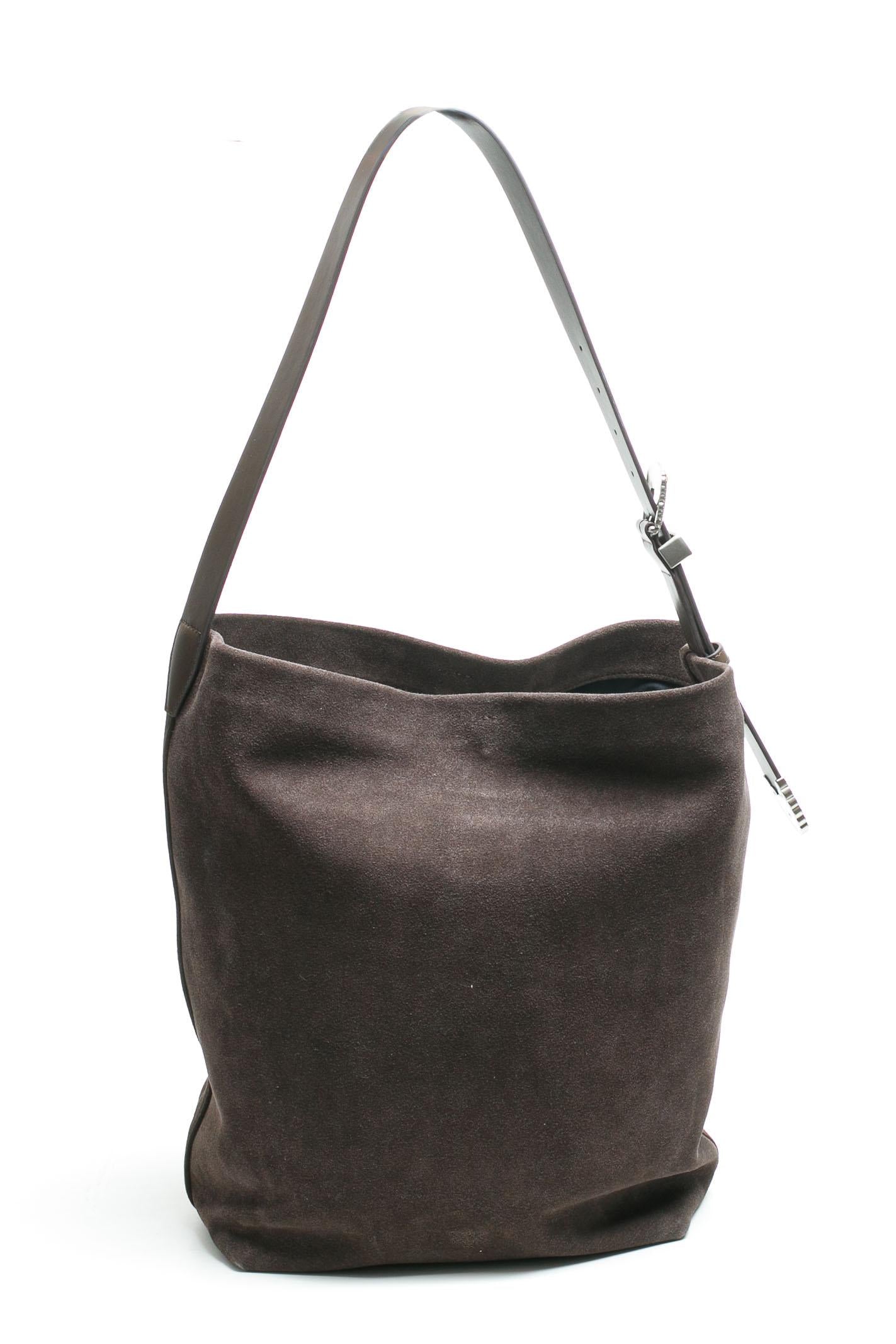 PINKO Borsa a tracolla grande Bucket Big in suede Borse Marronecaffe/mix 106834-A0F6-BUCKETBIG M11A 