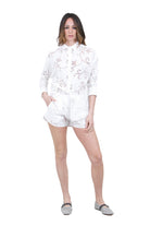 SEMICOUTURE Heidi shorts ricamato Shorts Bianco ottico HEIDI-S6SL11 A03-0 