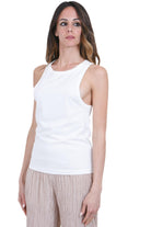 ALYSI Canotta con ricamo Canotte Latte 116423-P6027 LT 