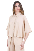 ALYSI Camicia boxy maniche ampie Camicie Pelle 116240-P6016 PELLE 