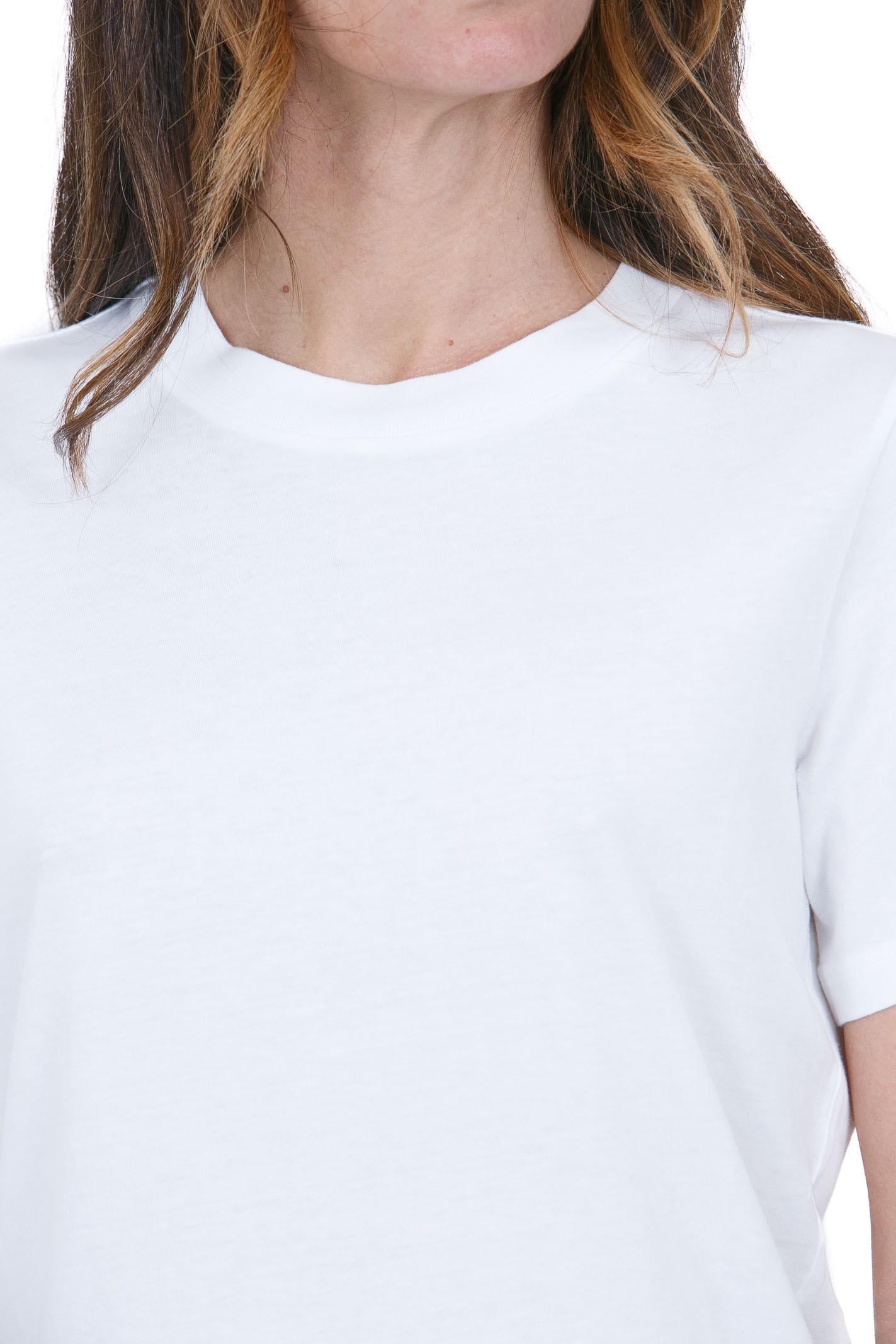 POMANDERE T-shirt girocollo in jersey di cotone T- Shirt Bianco ottico 261-D180-61112 100 