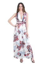 SIMONA D. Abito Lawa con stola<BR/> Abiti Fiori LAWA/STOLA FIORI 