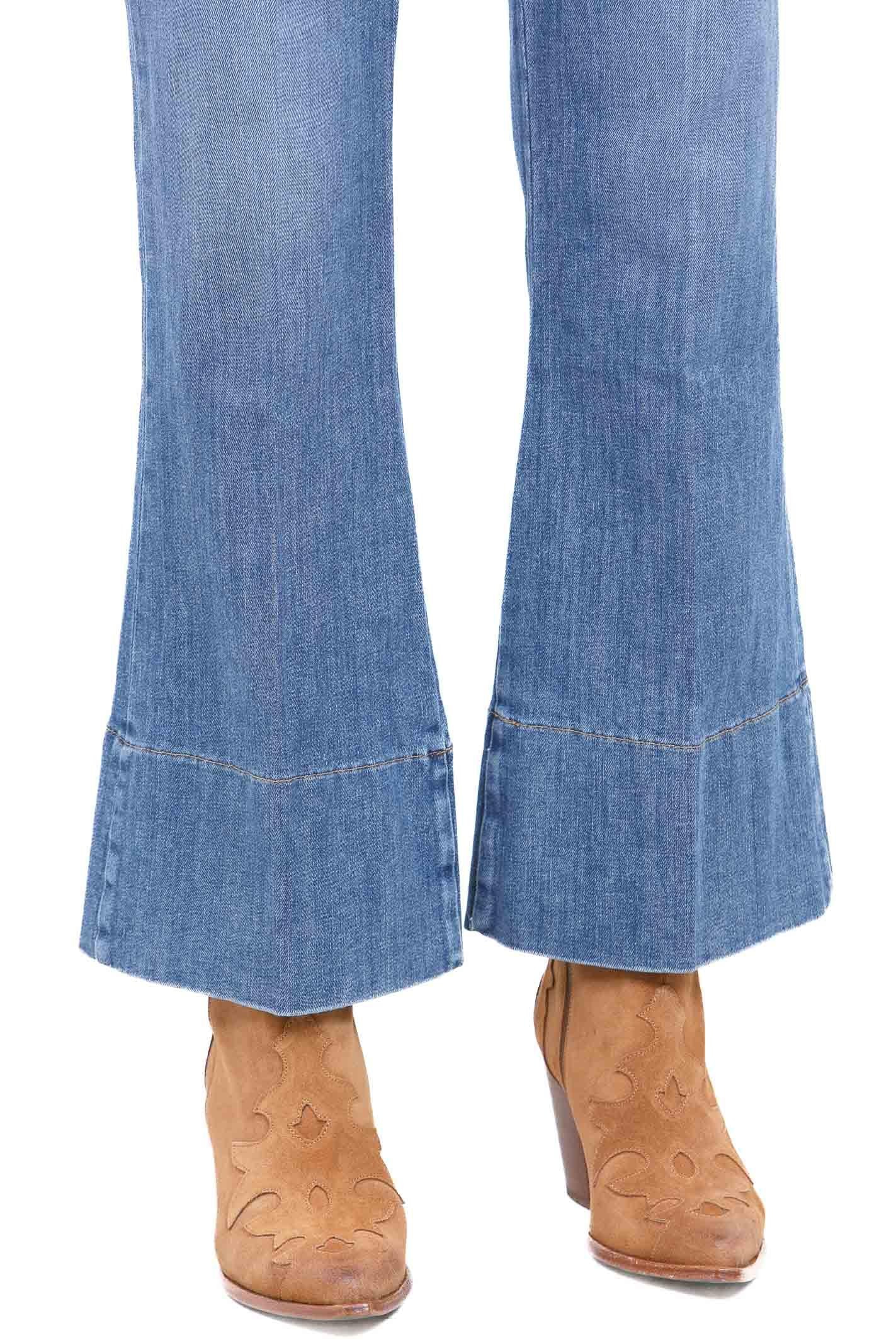 KAOS Jeans Cropped a Zampa Lavaggio Medio Kaos Jeans Denim medio SP6MG015 3019 