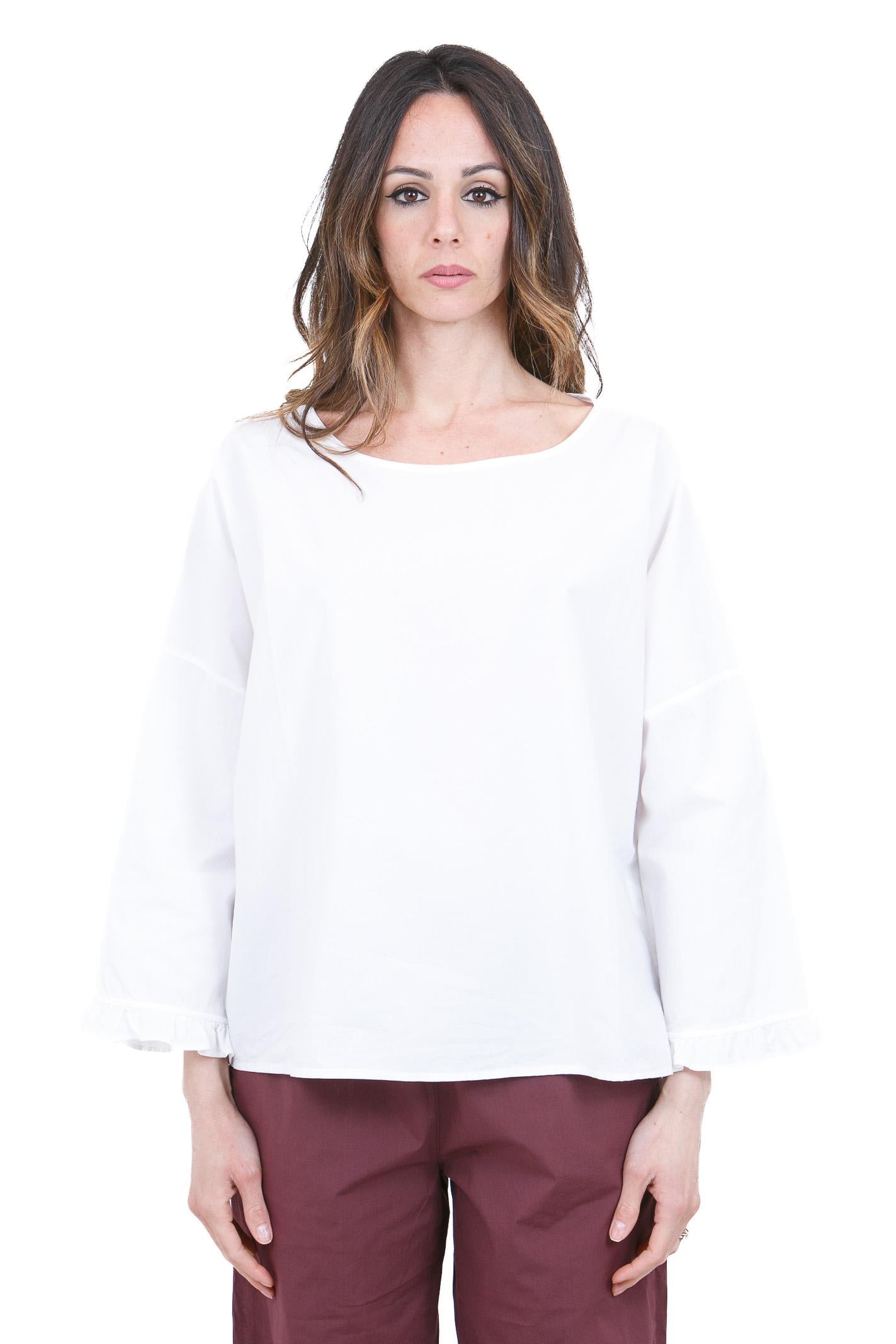 MADAME VENICE Blusa girocollo ampio<BR/> Bluse Bianco CLAUDETTE B.CO 