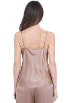 FORTE FORTE Top con bretelline sottili in satin Top Noce 14585MYTOP 3002 