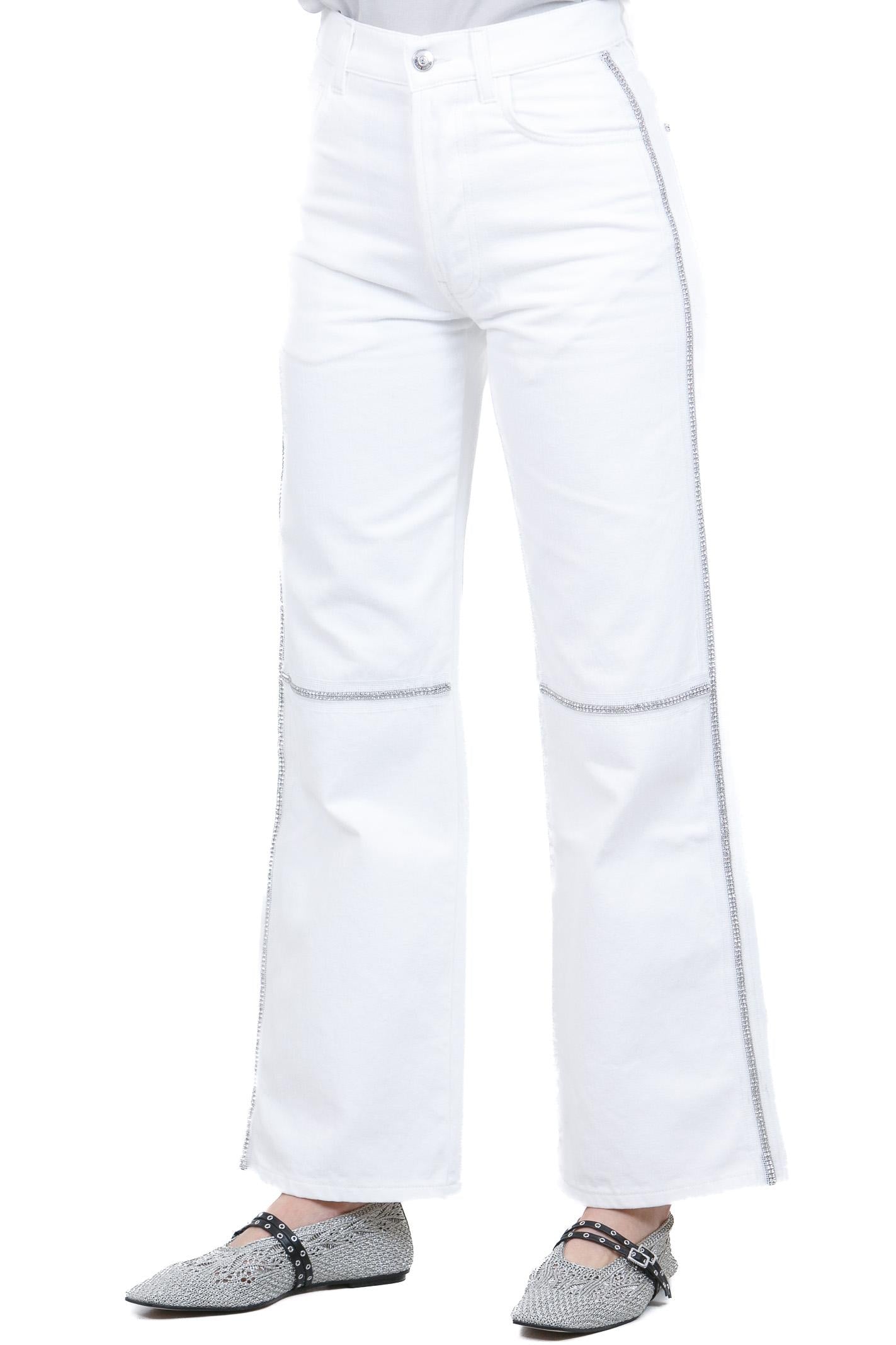 CIRCUS HOTEL  Jeans White strass H6SY45 DNM05 