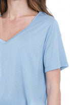 DONDUP  T- Shirt Azzurro polvere DS069JF0349DXXX 858 